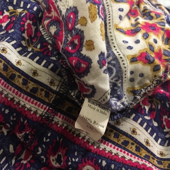 World Market Floral Maxi Dress L/XL FREE SHIP - Picture 3 of 5